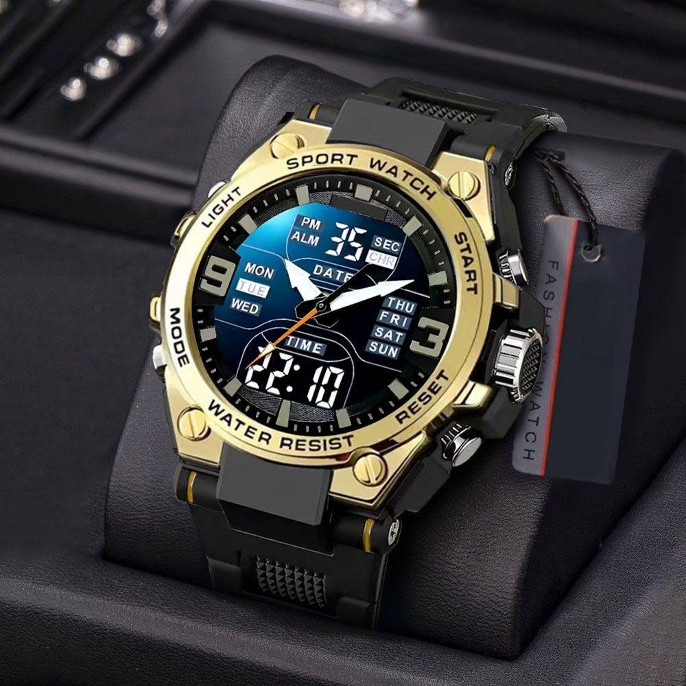 Iron Star Fashion Double Display Men'S Sports Watch Multifunctional Male Student Timing