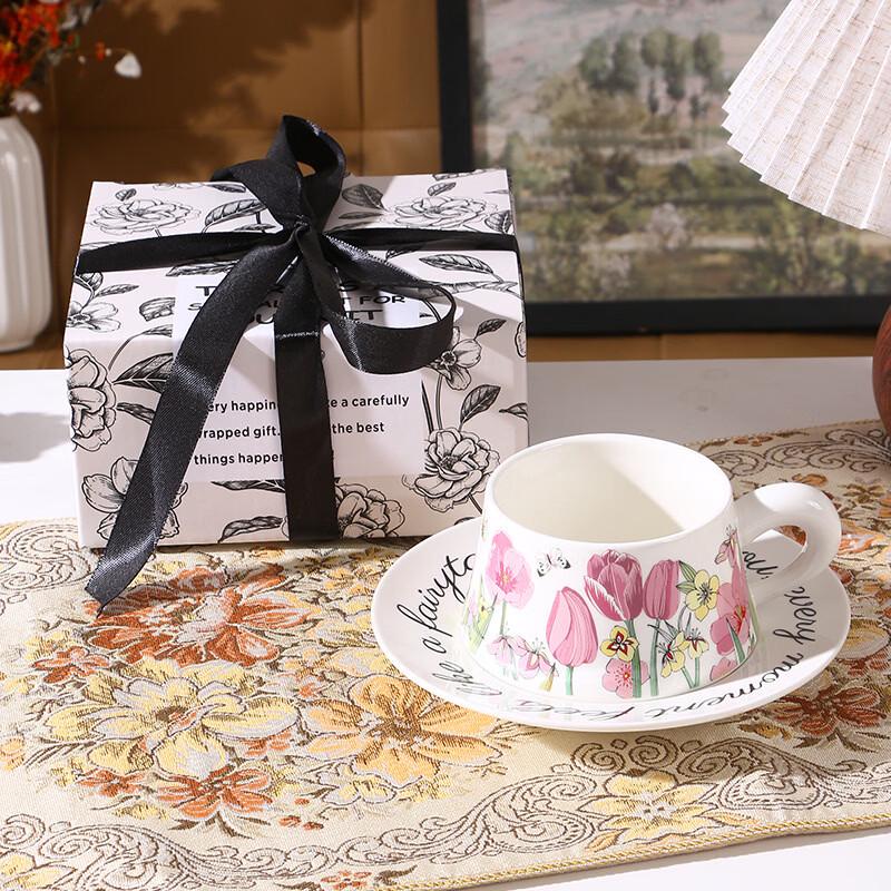 Mixiqi French Ceramic Coffee Cup & Saucer Set