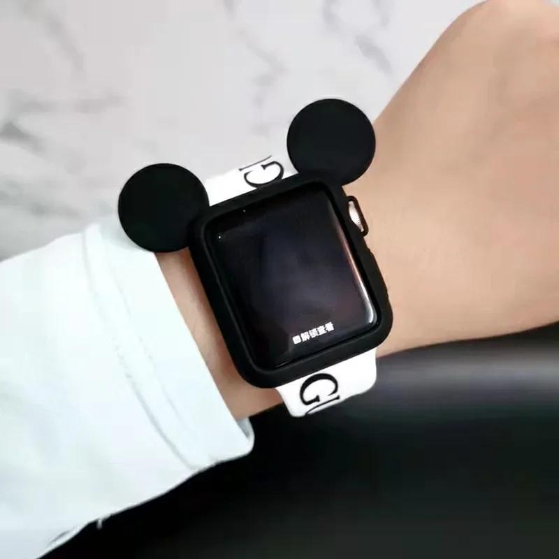 Weiche Silikonhüllen für Apple Watch 11 10 9 8 7 46mm 45mm 41 42mm Mädchen Cartoon CUTE Schutz für iWatch 6 Se 44mm 40mm