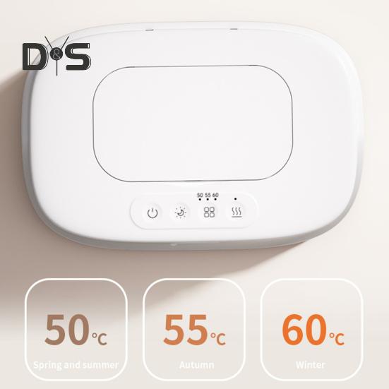 Wipes Warmer with Stainless Steel Top Heating 3 Adjustable Levels Indicator Light Constant Temperature Baby Wet Wipes Dispenser for Large Wipes Holds