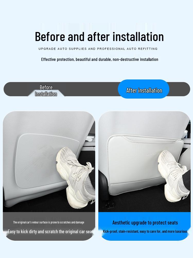 Zhiji S7 Rear Seat Anti-Kick Mat - Anti-Dirt Protection Pad for Car Interiors