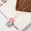 Kimetsu Necklace No Yaiba Anime Pendant Hashira Tanjiro Nezuko Zenitsu Metal Charm Jewelry Accessories Gift For