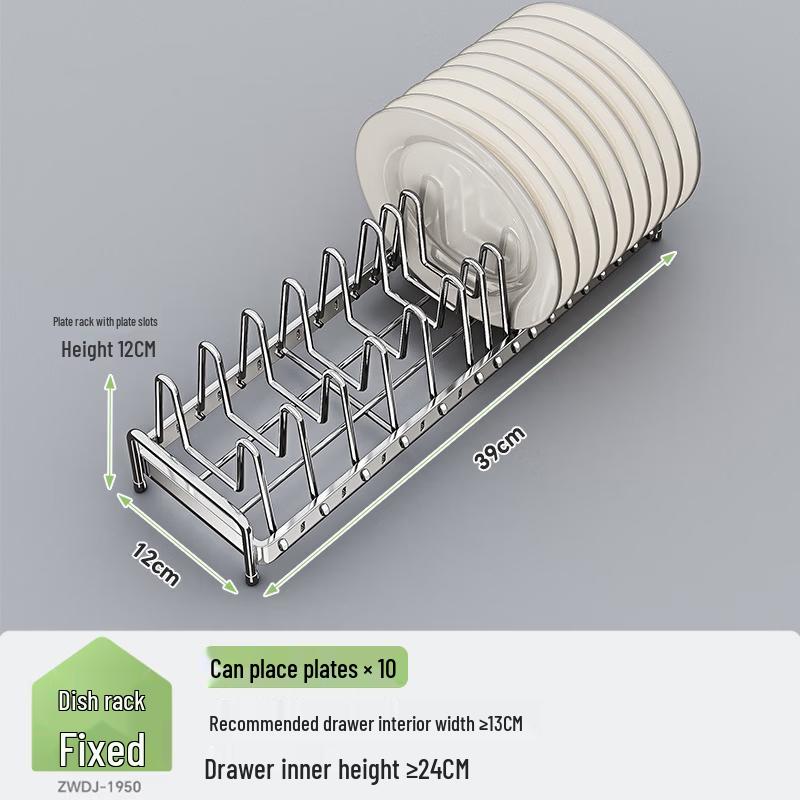 304 Stainless Steel Kitchen Dish & Bowl Storage Rack