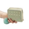 Rivets Woman Clutch Wallet Soft Plush Ball Square Card Bag Simple Women Long Purse  Female