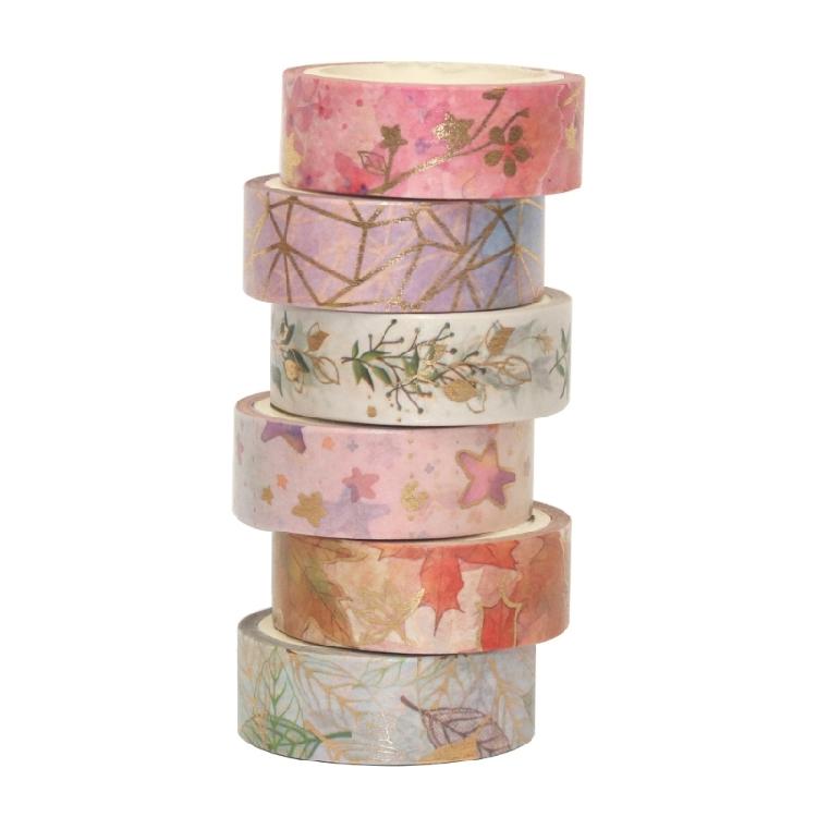 

6 Rolls Decorative Tape Paper Tape Washis Tape Hand Account Tape Artists Tape Flowers Crafting Tape Masking Tape 1