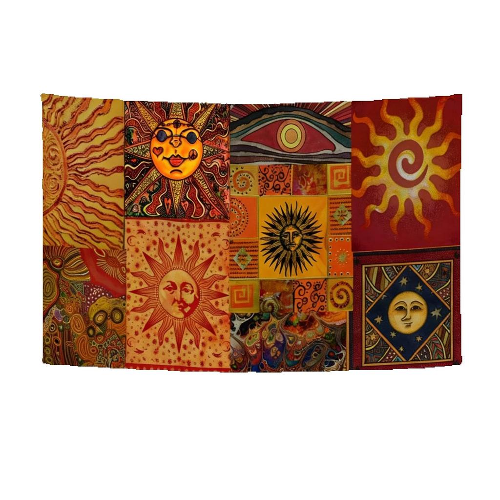 Bohemian Sun Tapestry Color Face Backdrop Home Party Bedroom Decoration Background Cloth Tapestry Perfect Art Gifts For Friends