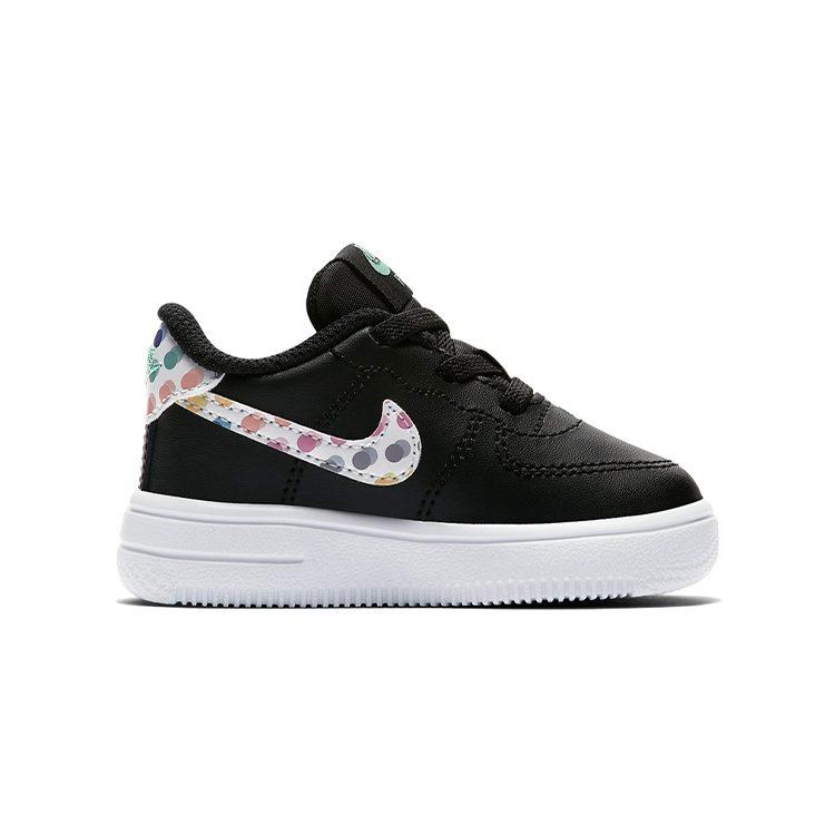 Nike Air Force 1 18 Print Low Top Toddler Shoes Black White Infant And Toddler AO3978-001