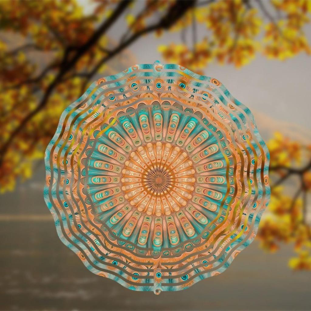 10 Zoll Hängendes Windspiel für Außendekoration 360-Grad-Haken-Design Elegante Balkon- und Hofkunst Geschenk für Frühling und Sommer