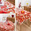 Oil-proof Tablecloth Thickened Red Festive Table Cloth  Home Decoration
