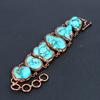 Turquoise Tumble Bracelet Copper Electroformed Gemstone Jewelry, Handmade Bracelet For Thanksgiving