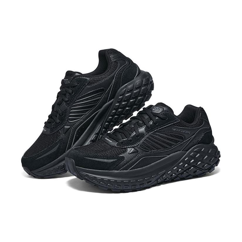Skechers Monster EVO Men Black Low Top Casual Shoes Mesh Synthetic Leather Comfort Cushion Warm 232744-BBK