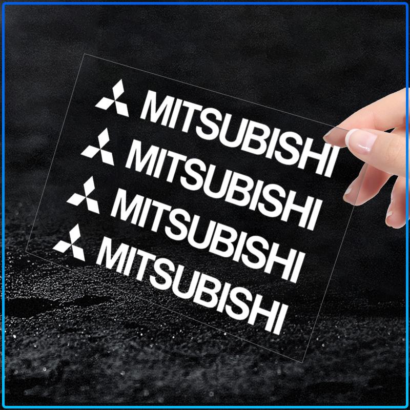 4Pcs Car Door Handle Stickers Tire Rear View Mirror Decals For Mitsubishi Lancer 7 8 I200 Pajero Montero Sport Outlander ASX Mirage Eclipse