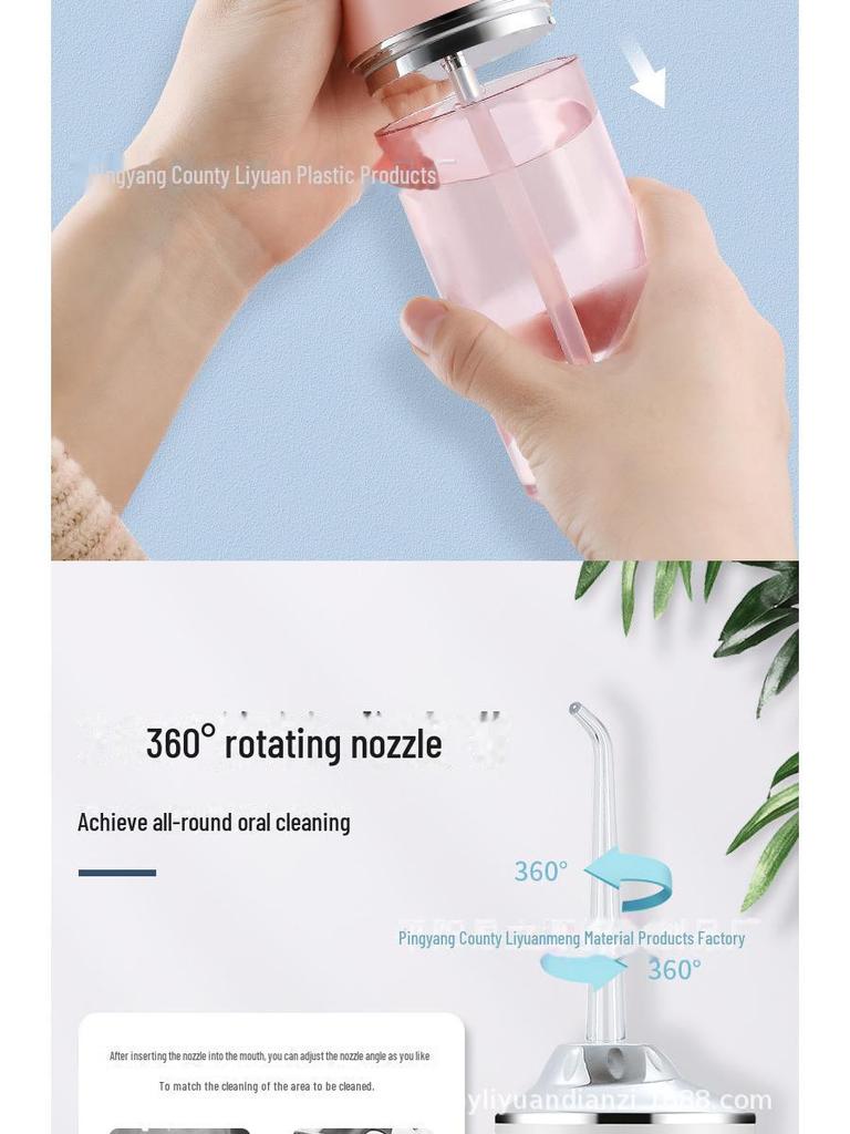 Hydropulseur électrique portable et puissant pour les soins dentaires, l'hygiène bucco-dentaire et les besoins orthodontiques.