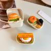 Chick Hamburger Refrigerator Magnet Resin Simulated Food Decorative Fridge Magnet Memo Notes Photo Holder for Home Kitchen Office