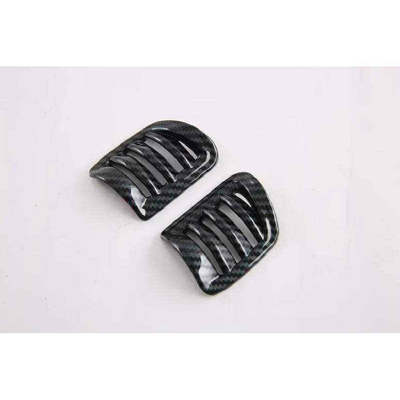 For Ford Ranger  2024 Carbon Fiber Style Upper Front Air Vent Outlet Cover Dashboard Trim Bezel Frame Molding Garnish