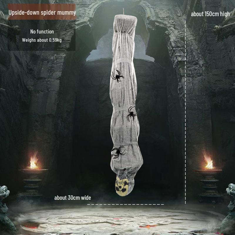 Haunted House Upside Down Reaper Skeleton Decor Props