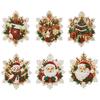 6PCS Diamond Painting 3d Mixed-sized Pearl Beads Snowflake Shape Xmas Pearl Suncatcher Kit Diy Craft Festive Wall Decor Pendant