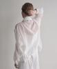 Lenav Esy See-Through Blouson Collar Jumper (White)