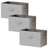 YAMAZEN Anywhere Storage Box, Foldable, Set of 3, with Handles, Compatible with Color Boxes,