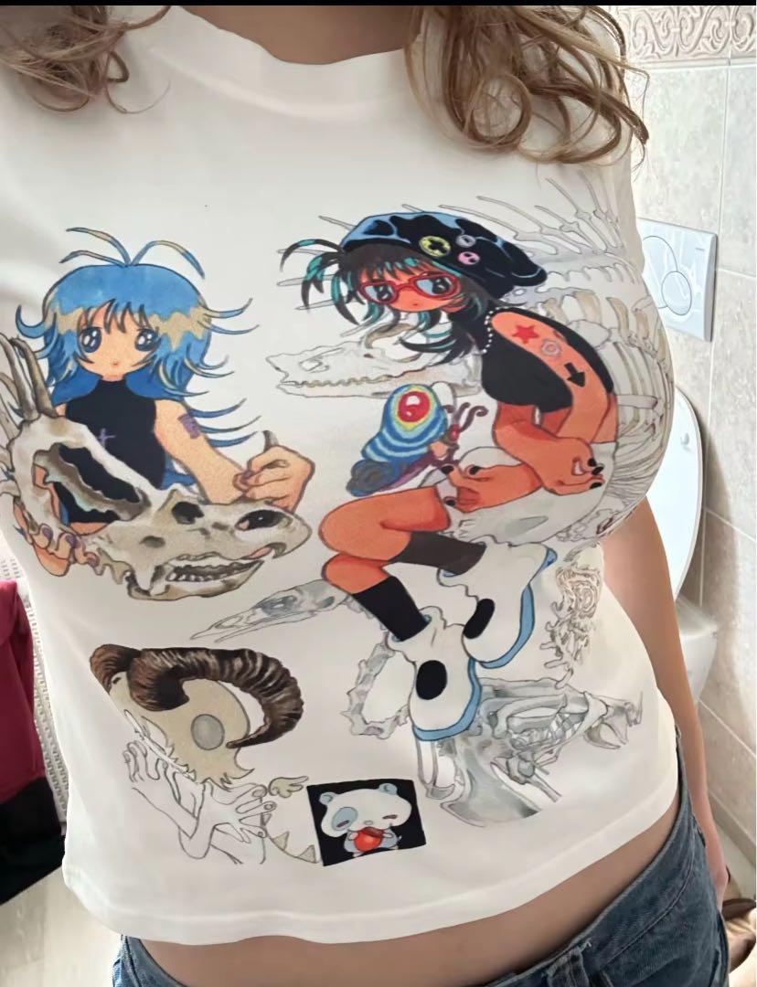 

[USED] Buy it now! Cyberpunk Y2K Anime T-shirt