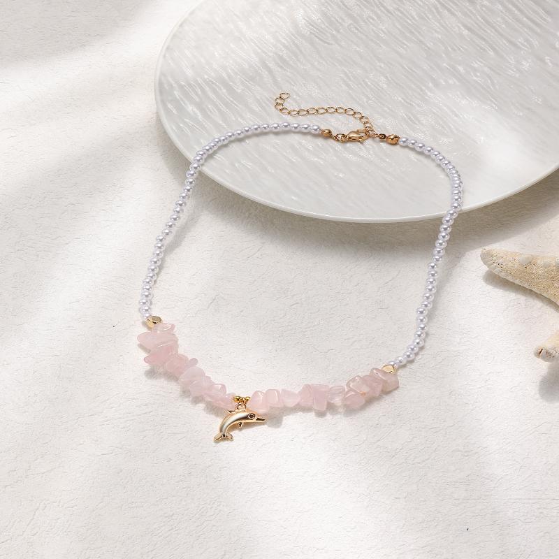 

Vintage Metal Crabs Starfish Scallop Pendant Necklace For Women Men Bohemian Polymer Clay Beads Choker Summer Beach Jewelry Gift A3