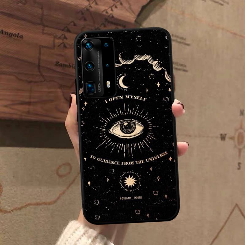 Witches Moon Tarot Witch Ouija Phone Case for Huawei P50 P40 E P30 P20 Pro P10 Lite P Smart Y6 Nova3E Honor10 Cover