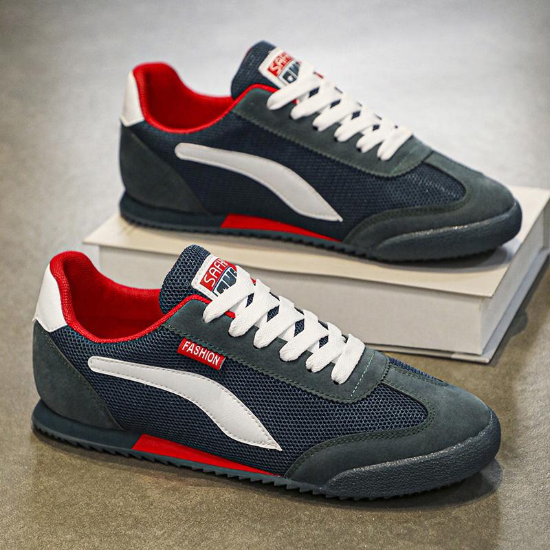 

Мужская повседневная обувь на шнуровке, сетчатые кроссовки, летняя дышащая удобная обувь для ходьбы, модная обувь для вождения Forrest Gump для мужчин 41 синий