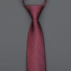 Burgundy Zip-Up Tie Men And Women Formal Wear Business Groom Best Man Wedding Korean Version No Striped Tie