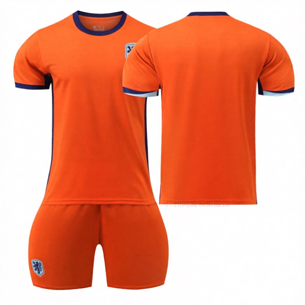 2024 Nizozemský domácí dres: Van Dijk #4, Robben, Depay, De Jong Fotbalový dres s krátkým rukávem - Edice Evropského poháru