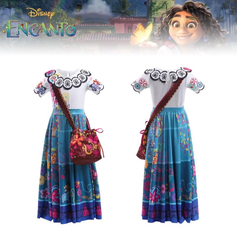 2022 New Arrival Magical House Isabelle Series Children's Princess Dress Cosplay Floral Pattern Ideal For Summer Spring And Autumn