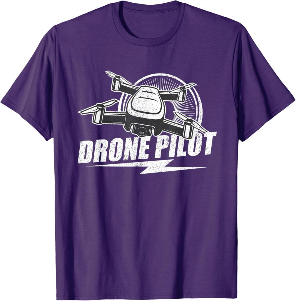 Drone Pilot Funny Quadcopter RC Flying Drones Gift Idea design 100 cotton Oneck short sleeve casual printed mens Tshirt
