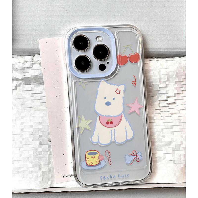 

Blue Westie iPhone 14 Pro Max Case - Transparent Cartoon Design, Precision Fit, Compatible with iPhone 13, 14, 15, XS Max, 11. iPhone 14 Pro