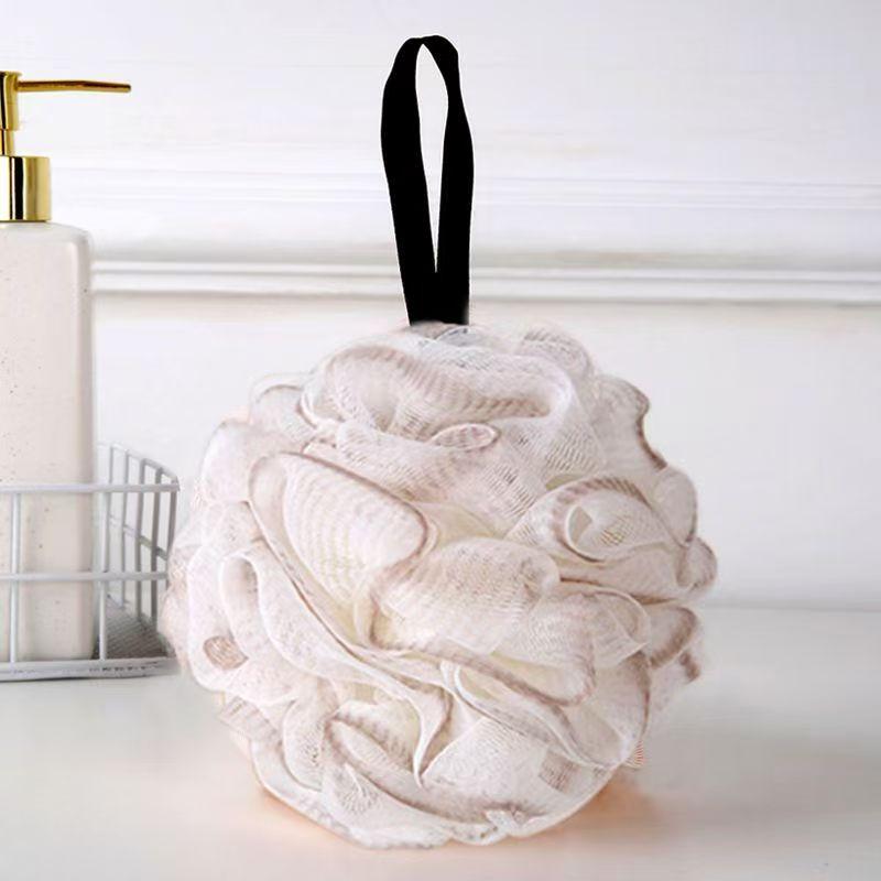 

Роскошный большой набор губок для ванны, мягкий прочный сетчатый шарик для душа с петлей для подвешивания, идеально подходит для нежного отшелушивания и обильной пены серый