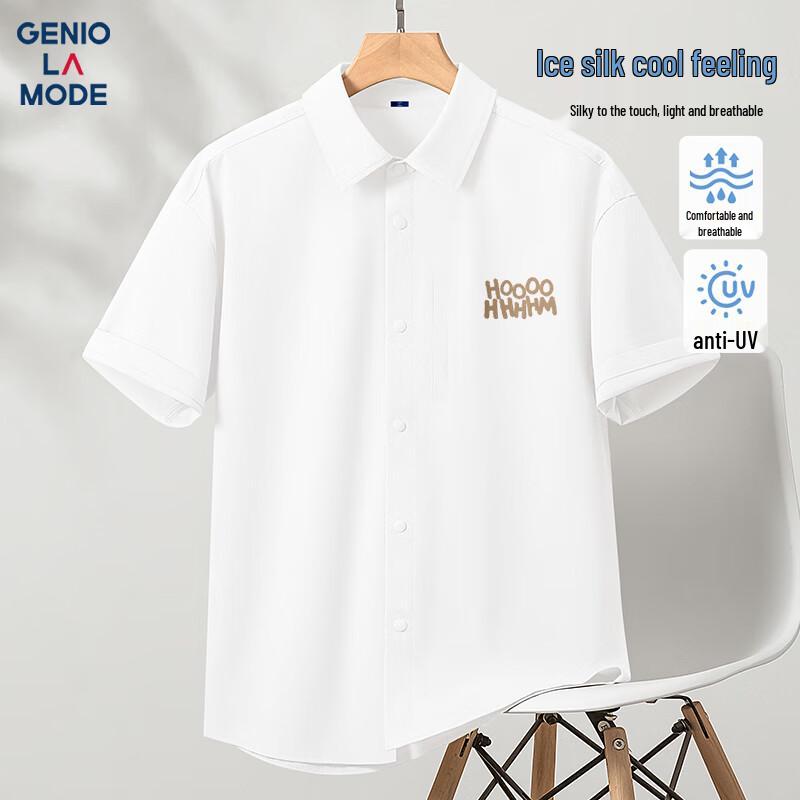 GENIOLAMODE Men s Short Sleeve Sun Protection Polo Shirt XL