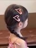2pc Alloy Heart Colorful Hairpin Hair Side Clips for Women Girls Childs Gift Daily Hair Accessories Tool Party Holiday Ornament