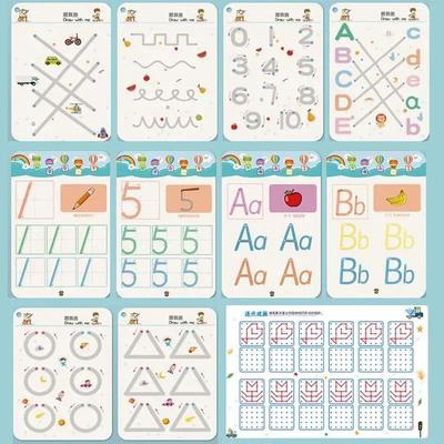 Magical Tracing Workbook Educational Montessori Books for Children Pen Control Training Reusable Calligraphy Copybook for Kids