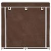 Fabric Shoe Cabinet with Cover 115 X 28 X 110 Cm Brown
