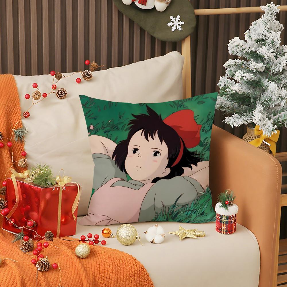 k-Kiki's Delivery Service Pillow Case Living Room Sofa Decorative Cushion Cover Simple Household Light Luxury Printed Pillow