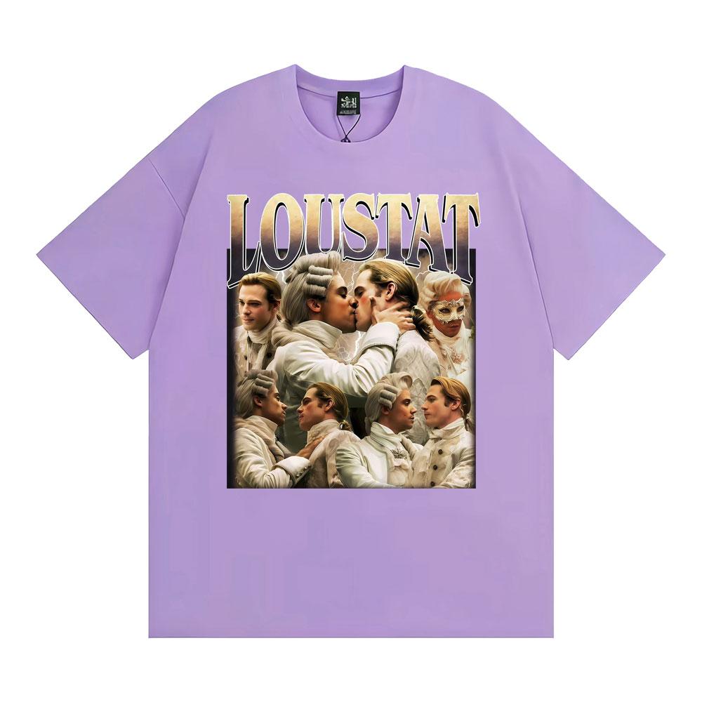 Interview Vampire Loustat Vintage Unisex T Shirt Men Women Fashion Hip Hop Oversized T Shirts Summer Short Sleeve Cotton Tshirt