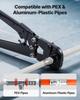 VEVOR Pipe Crimping Tool Kit, PEX & Aluminum-Plastic Tube Crimper with TH12 TH16 TH20 TH26 TH32 Jaws & Bendable Handle
