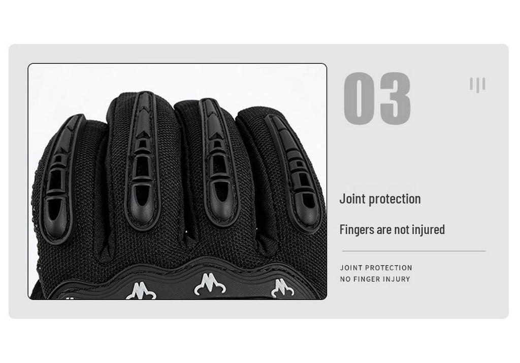 Rider Non-Slip Full-Finger Touchscreen Motorcycle Racing Gloves for Off-road and Electric Vehicle Use