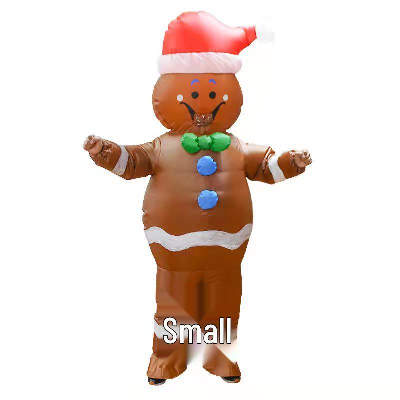 Easter Halloween Christmas Gingerbread Man Inflatable Costume for Stage & Bar Performances