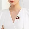 Karmaşık Kiraz Broş Parti Giyim Broşu Şık İğne Moda Stil Severler ve Özel Gün Giyimi için Uygundur