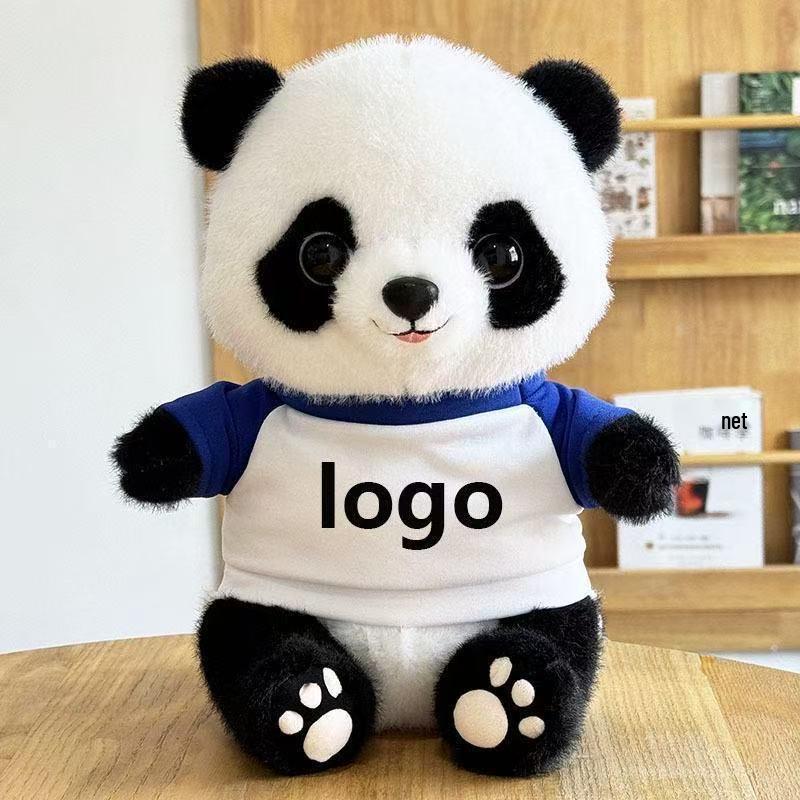 Adorable Panda Plush Toy with Outfit - Chengdu Souvenir and Festival Gift, Customizable with Logo.