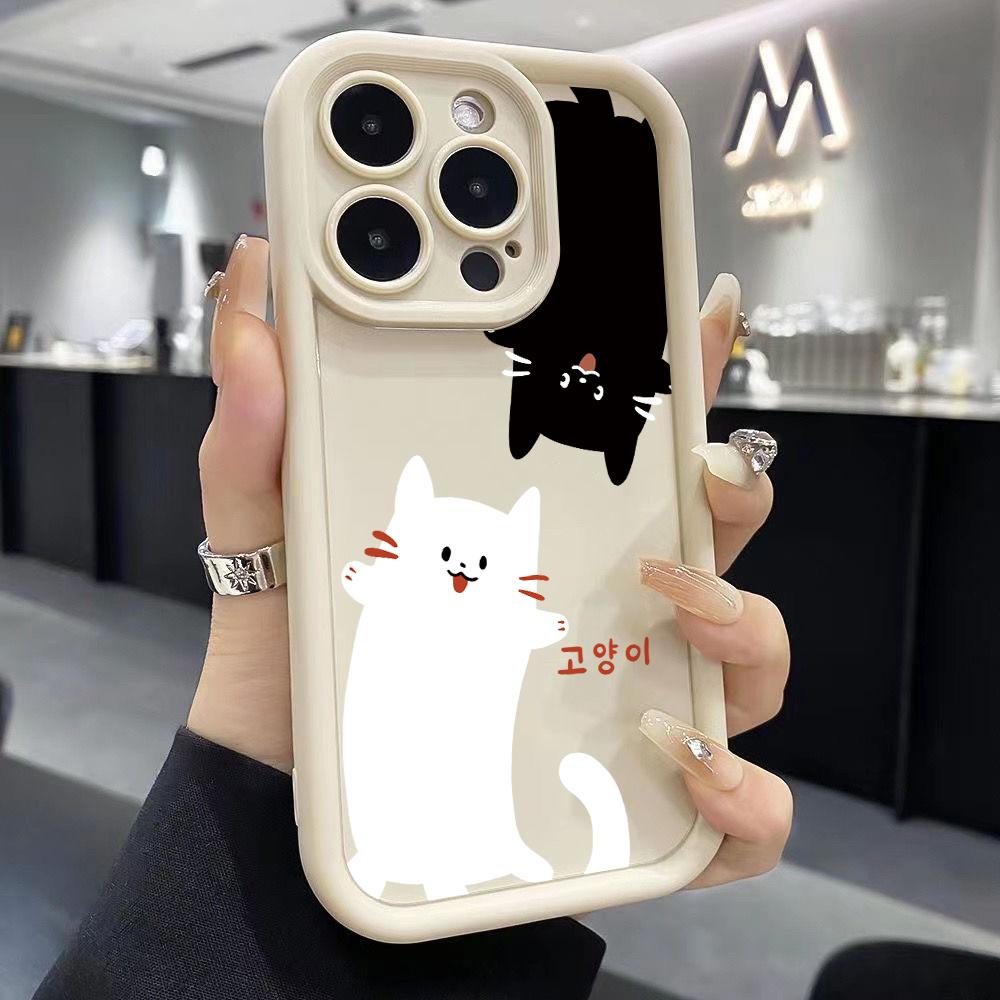 Cute Black Cat Phone Case for Xiaomi Redmi Note 14 13 12 12S 11 11S 10 9 Pro Plus A5 A3 14C 13C 12C 10C 9C 4G 5G Soft Cover