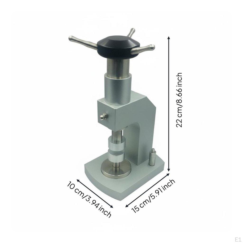 Large Watch Case Press Tool Heavy Duty Metal Screw for Watchmakers, Workbench