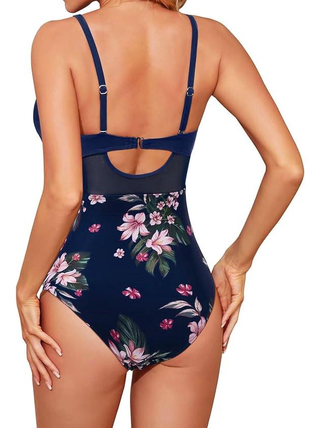 Women's Slimming Tummy Control Crossover Sporty Swimsuit
