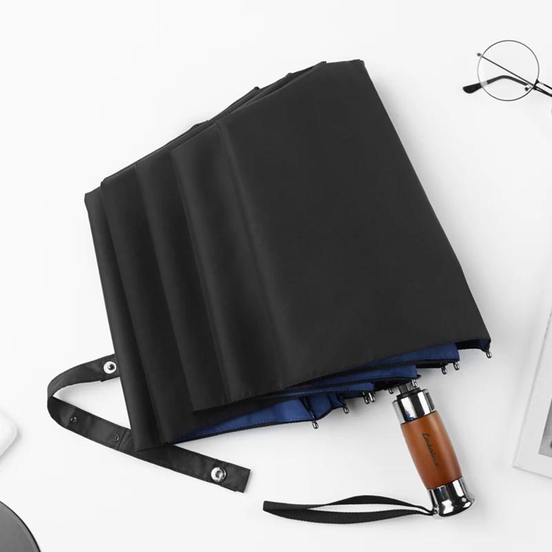 Large Golf Umbrella Men, Business Style Automatic Umbrella, Double Layer, Big Folding Umbrella Rain Windproof Strong