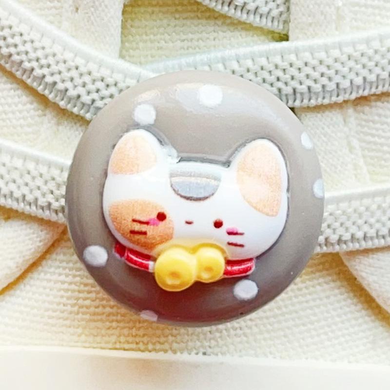 Cartoon Cat Shoelace Buckle for Children's Air Force 1 Skate Shoes - White Accessories Pendant