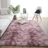 Modern Luxury Plush Tie Dye Fluffy Carpet Soft Rainbow Shaggy for Living Room High Pile Machine Made 1 Piece MOQ Hot Sale
